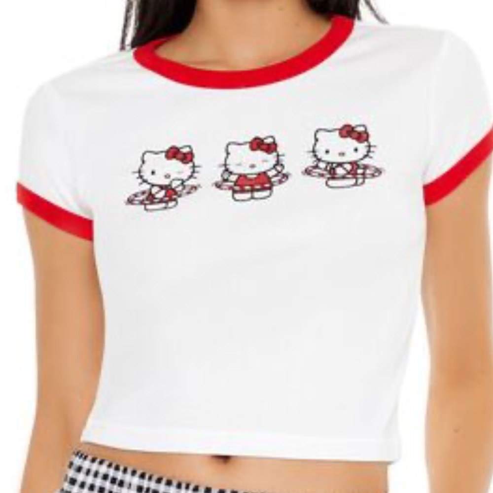 Hello Kitty Ringer Baby Tee XL